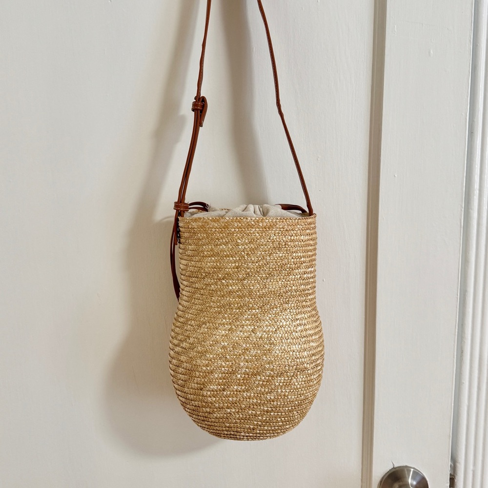 Tan Woven Shoulder Bag